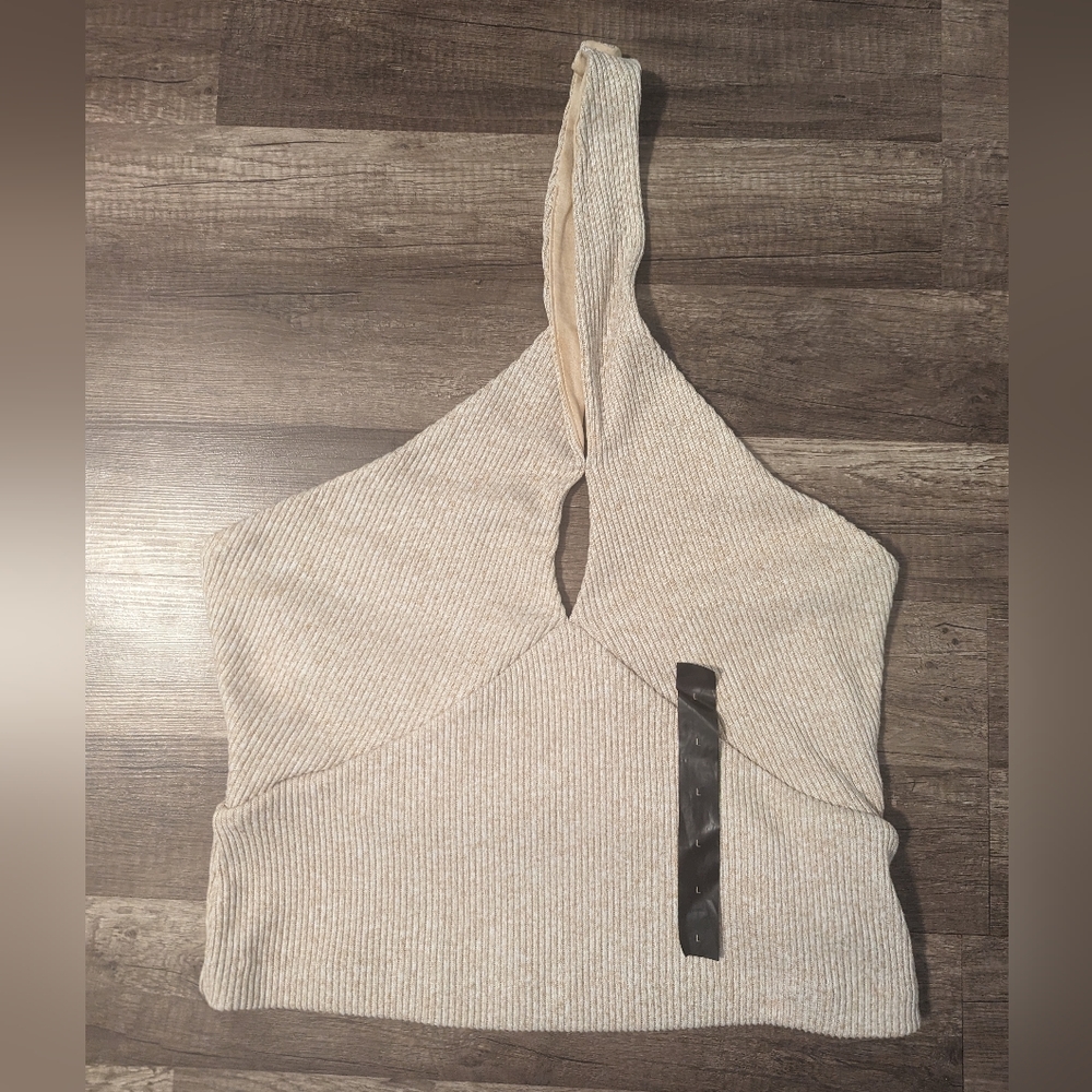 🔥NWT:🔥L Baddie Grunge New Preppy Beachy Banana Republic Cream Halter Top